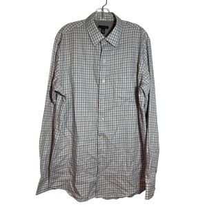 Van Heusen LT GL Mens Long Sleeve Plaid Button Up Shirt Size 16 17